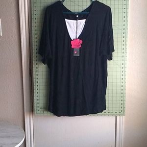 Blouse L black & white